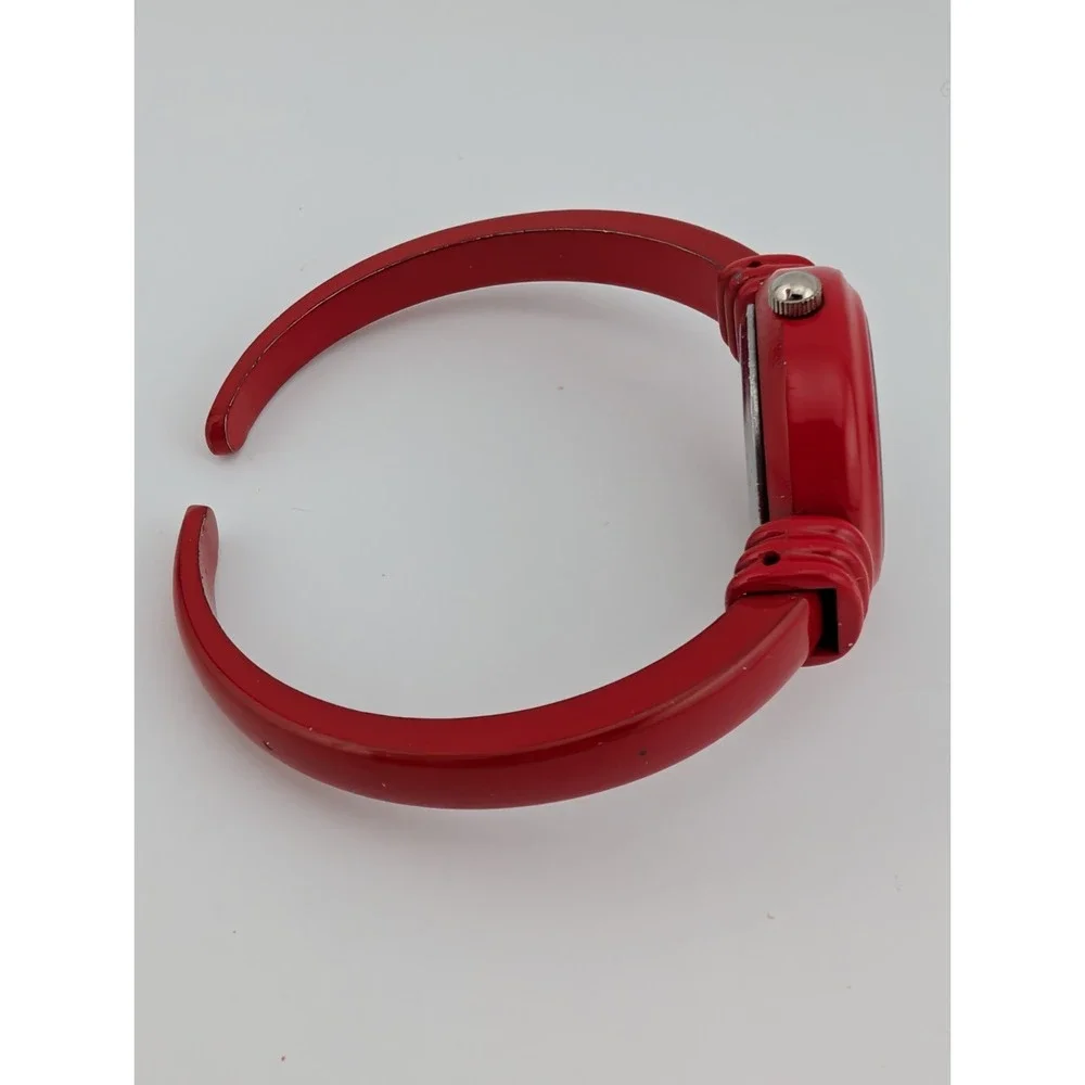 Geneva Christmas Santa Claus Watch Women Red Bangle Band- New Battery